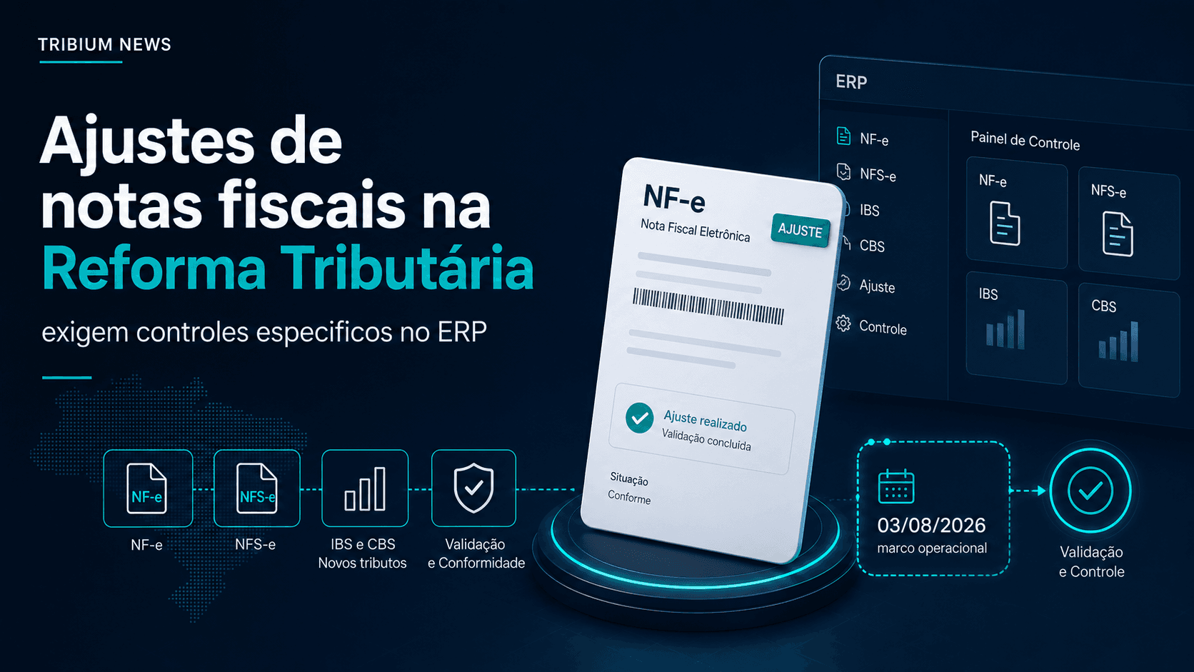 Ajustes de notas fiscais na Reforma Tributária exigem controles específicos no ERP