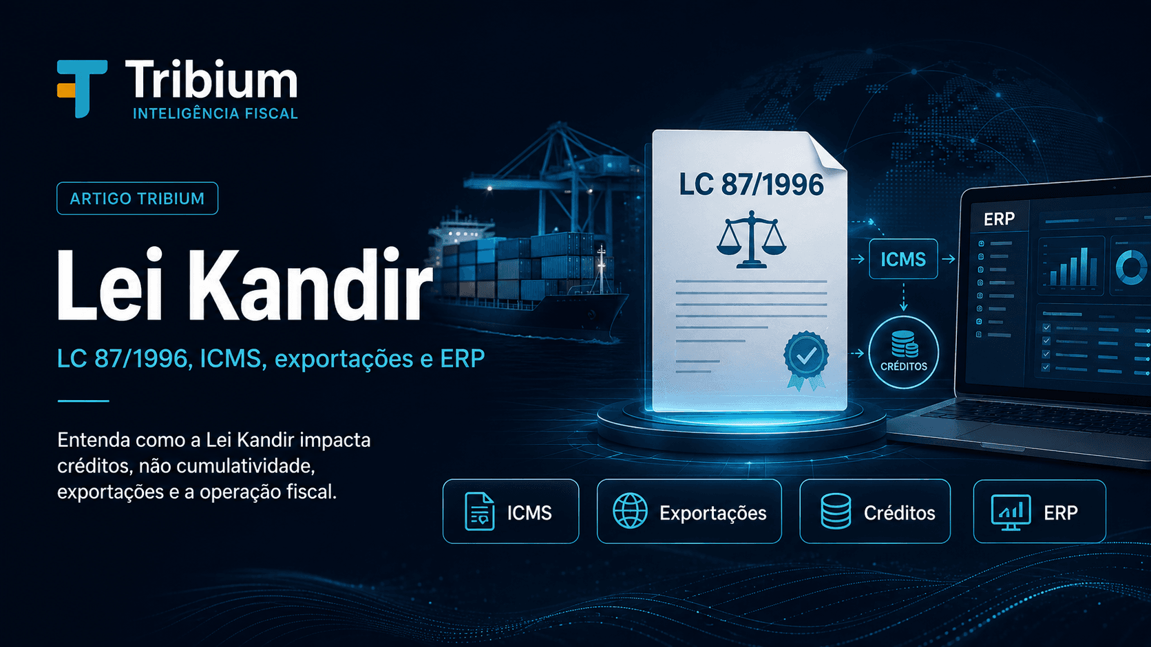 Lei Kandir: o que é a LC 87/1996 e como ela impacta ICMS, exportações e ERP